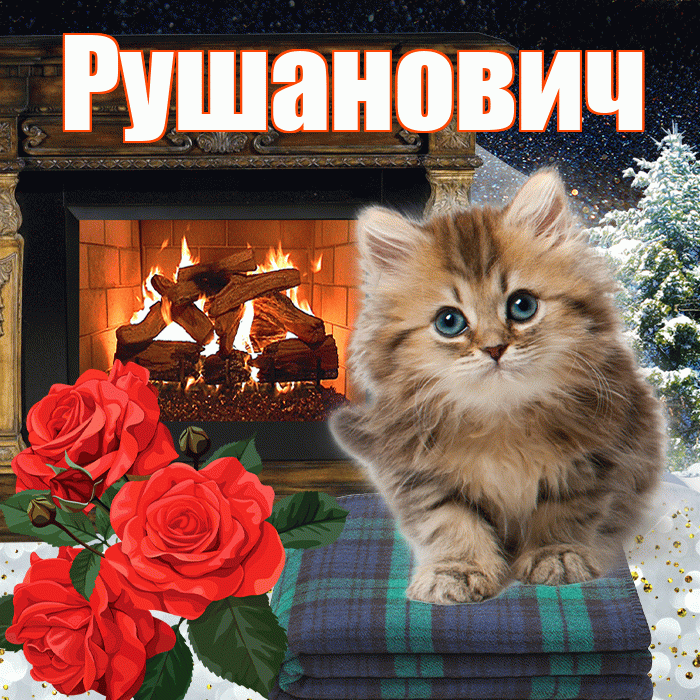 Рушанович! Доброго зимнего вечера! Красивая открытка Рушановичу!