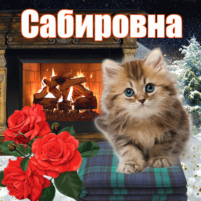 Сабировна! Доброго зимнего вечера! Красивая открытка Сабировне!