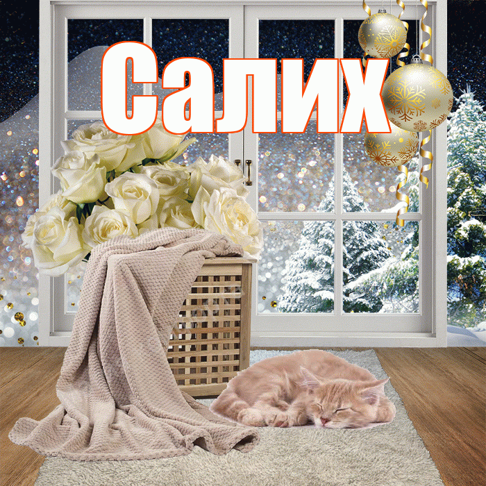 Салих! Доброго зимнего вечера! Красивая открытка Салиху!