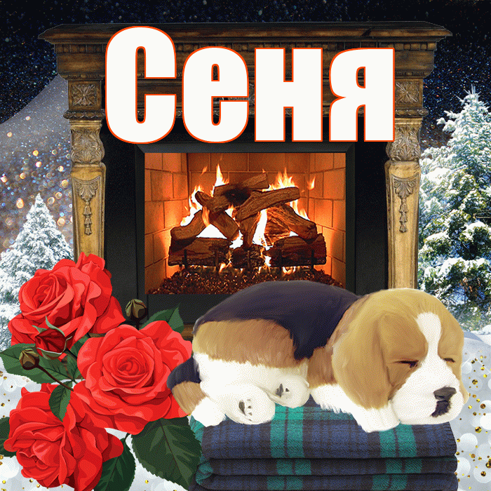 Сеня! Доброго зимнего вечера! Красивая открытка Сене!