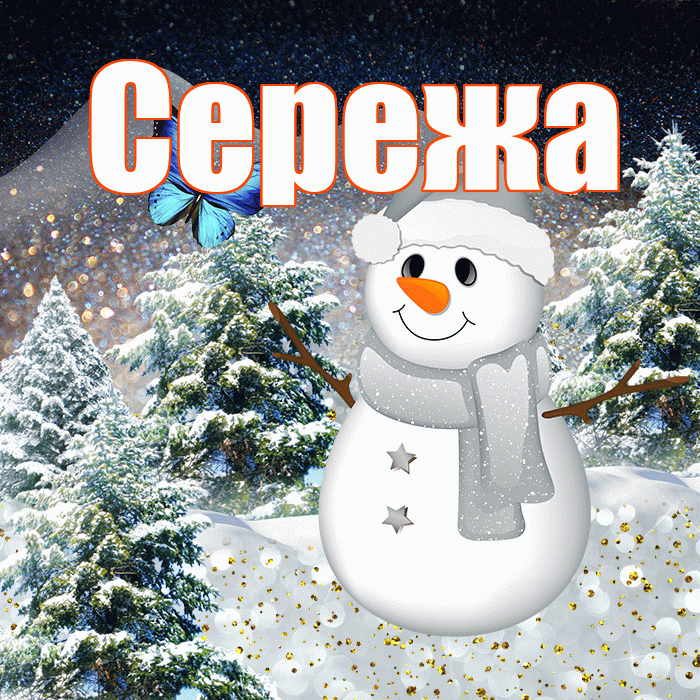Сережа! Доброго зимнего вечера! Красивая открытка Серёжащей!
