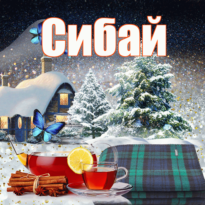 Сибай! Доброго зимнего вечера! Красивая открытка Сибаю!