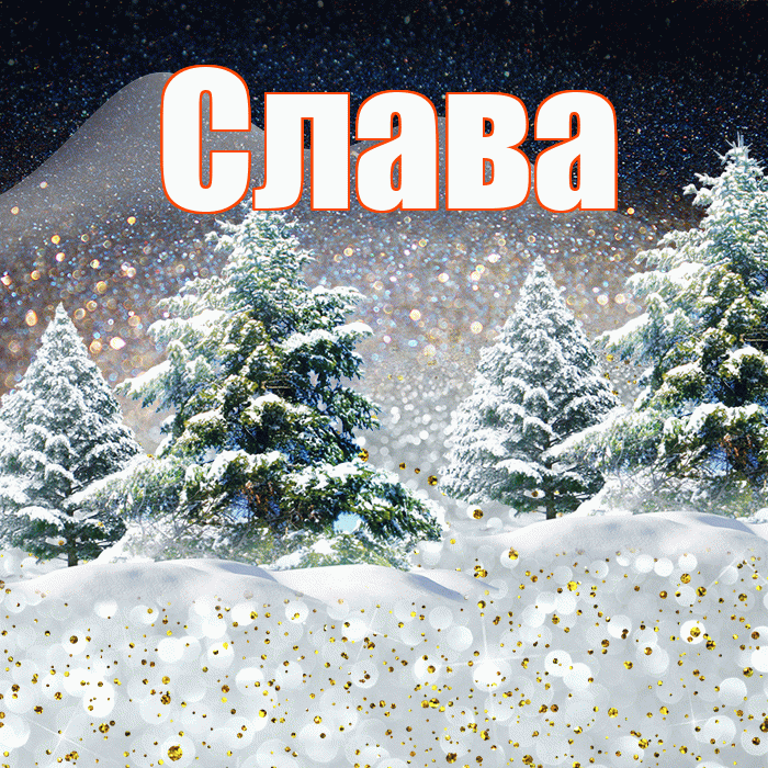 Слава! Доброго зимнего вечера! Красивая открытка Славе!