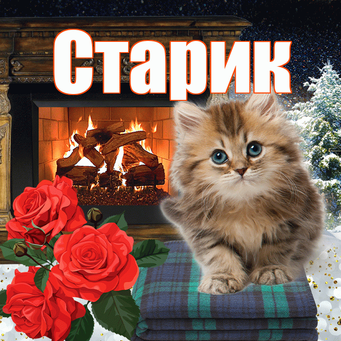Старик! Доброго зимнего вечера! Красивая открытка Старику!