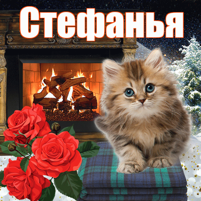 Стефанья! Доброго зимнего вечера! Красивая открытка !