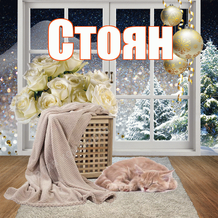 Стоян! Доброго зимнего вечера! Красивая открытка Стоявшему!