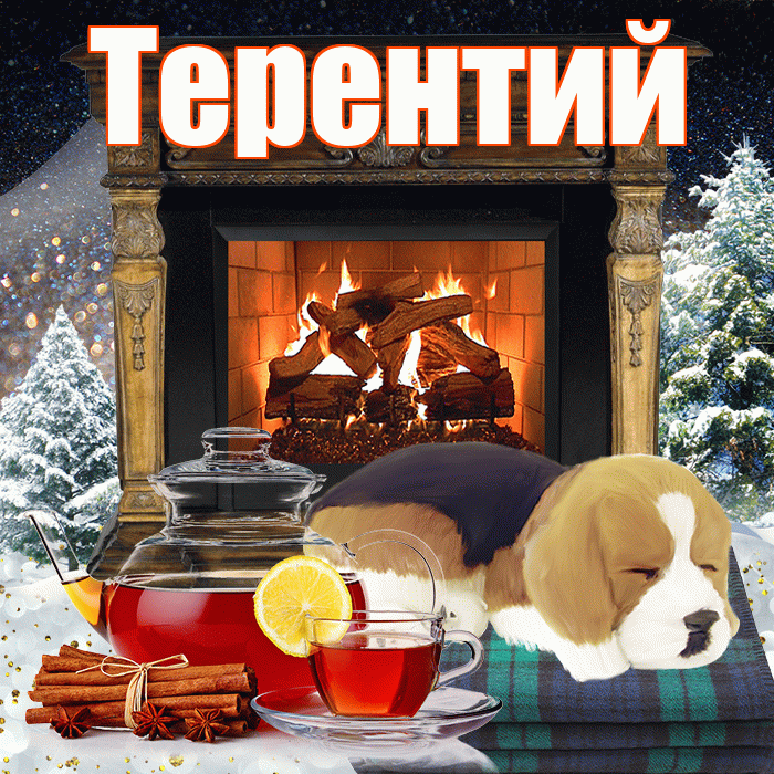Терентий! Доброго зимнего вечера! Красивая открытка Терентию!