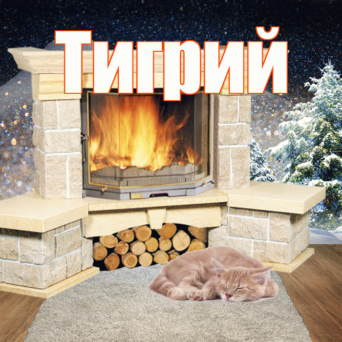 Тигрий! Доброго зимнего вечера! Красивая открытка Тигрии!