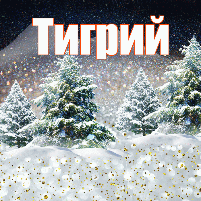 Тигрий! Доброго зимнего вечера! Красивая открытка Тигрии!