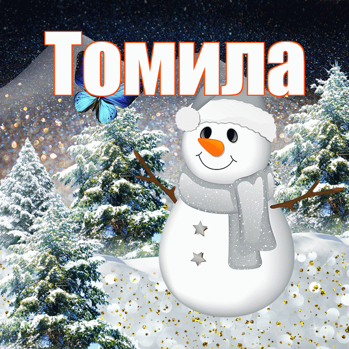 Томила! Доброго зимнего вечера! Красивая открытка Томиле!