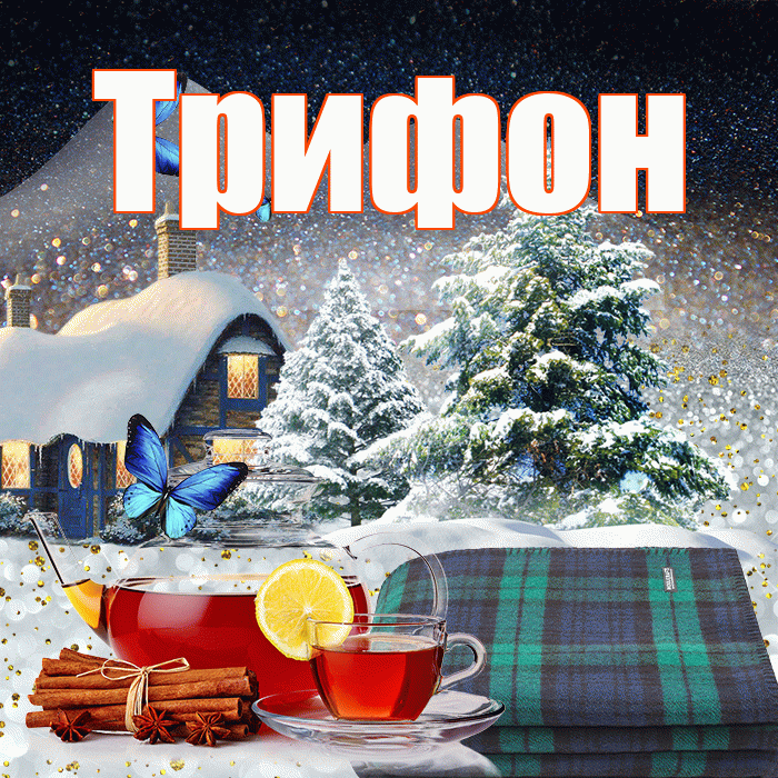 Трифон! Доброго зимнего вечера! Красивая открытка Трифону!