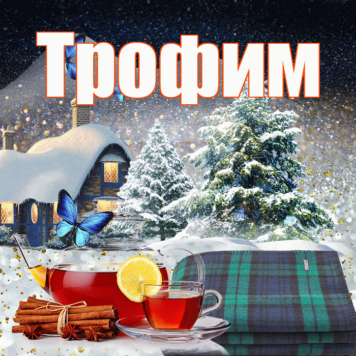 Трофим! Доброго зимнего вечера! Красивая открытка Трофиму!
