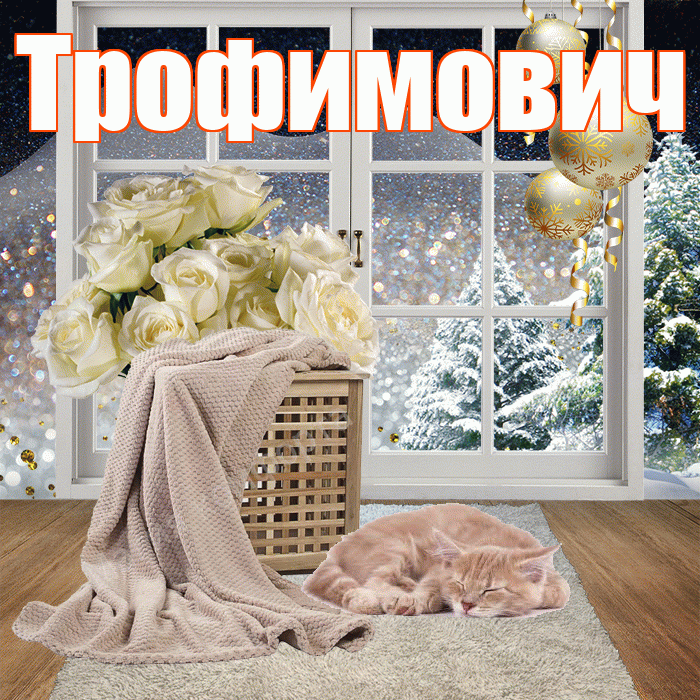 Трофимович! Доброго зимнего вечера! Красивая открытка Трофимовичу!