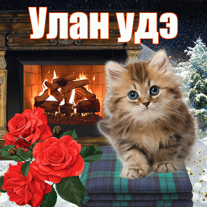 Улан удэ! Доброго зимнего вечера! Красивая открытка !