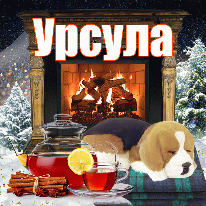 Урсула! Доброго зимнего вечера! Красивая открытка Урсуле!