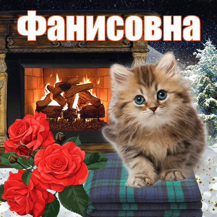 Фанисовна! Доброго зимнего вечера! Красивая открытка Фанисовне!