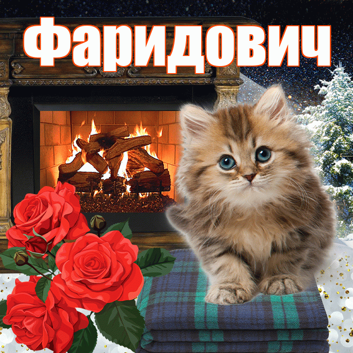 Фаридович! Доброго зимнего вечера! Красивая открытка Фаридовичу!