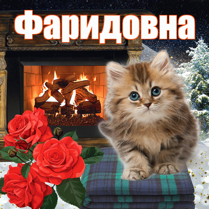 Фаридовна! Доброго зимнего вечера! Красивая открытка Фаридовне!