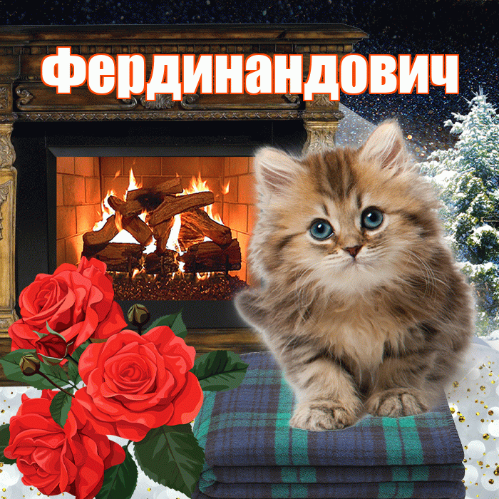 Фердинандович! Доброго зимнего вечера! Красивая открытка Фердинандовичу!