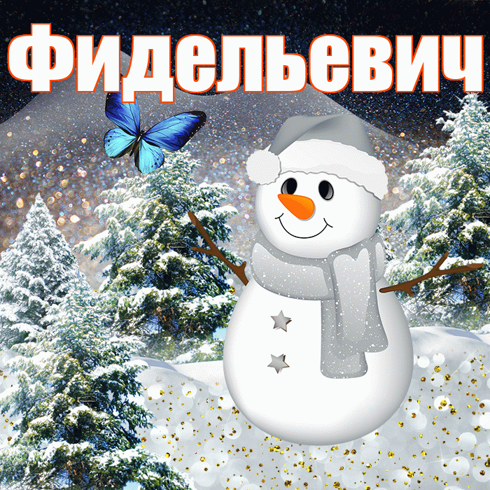 Фидельевич! Доброго зимнего вечера! Красивая открытка Фидельевичу!