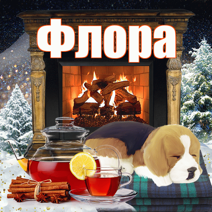Флора! Доброго зимнего вечера! Красивая открытка Флоровне!