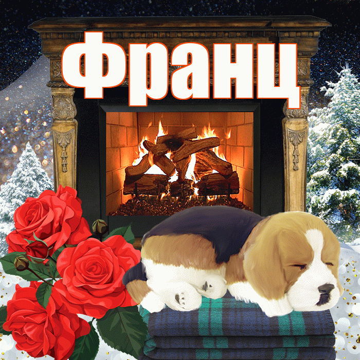 Франц! Доброго зимнего вечера! Красивая открытка Францу!