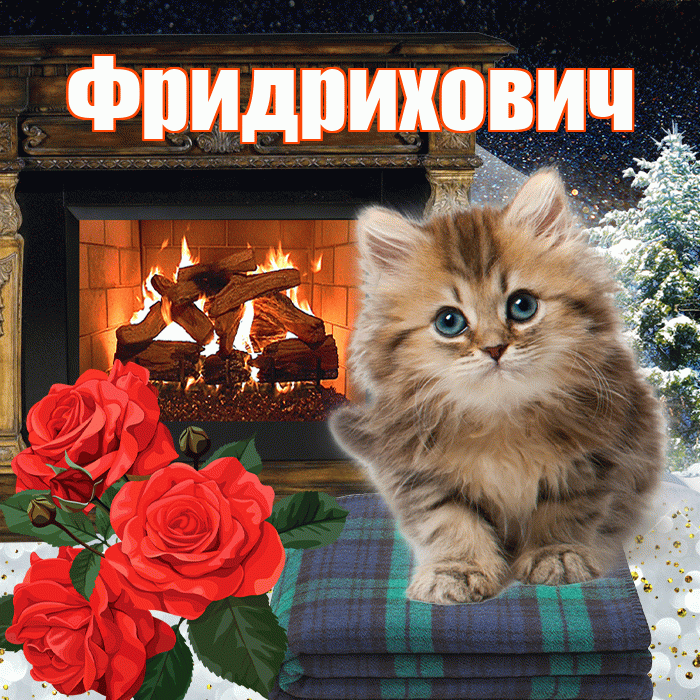Фридрихович! Доброго зимнего вечера! Красивая открытка Фридриховичу!