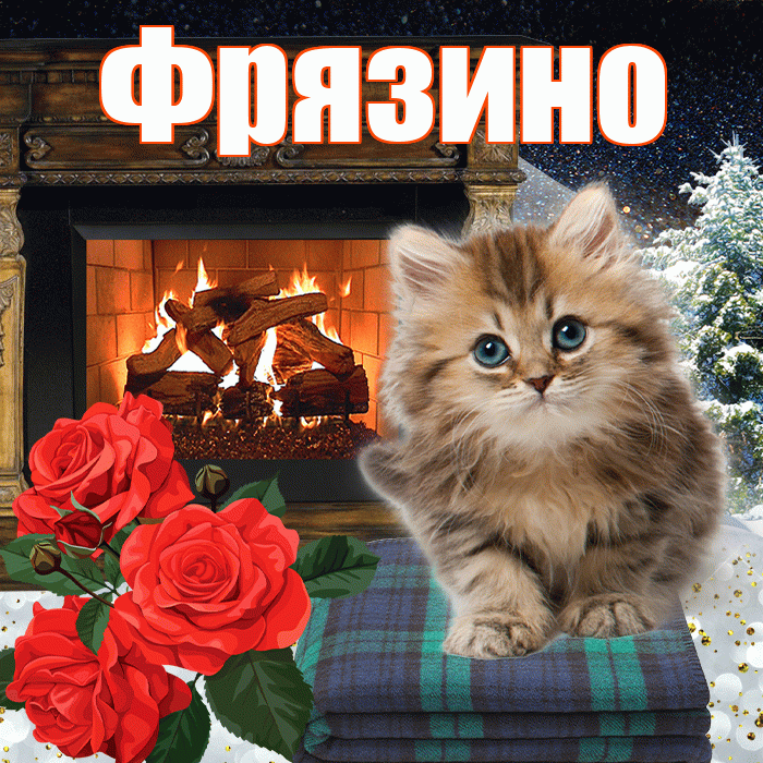 Фрязино! Доброго зимнего вечера! Красивая открытка Фрязино!