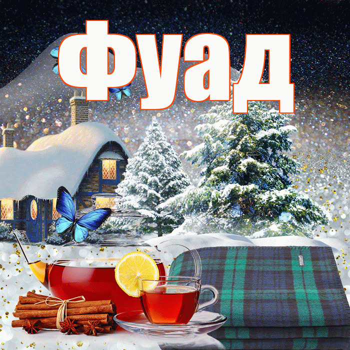Фуад! Доброго зимнего вечера! Красивая открытка Фуаду!