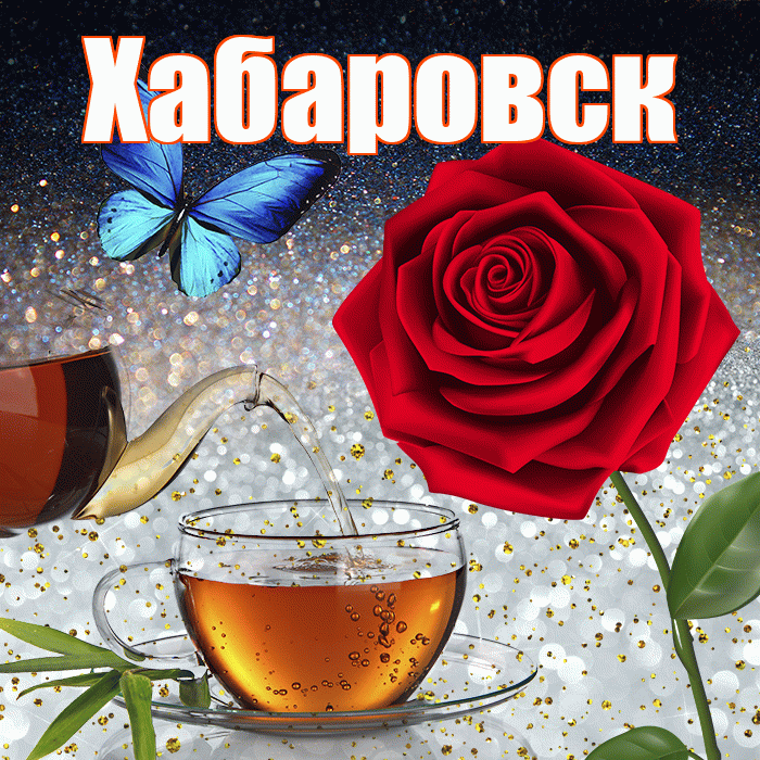 Хабаровск! Доброго зимнего вечера! Красивая открытка Хабаровску!