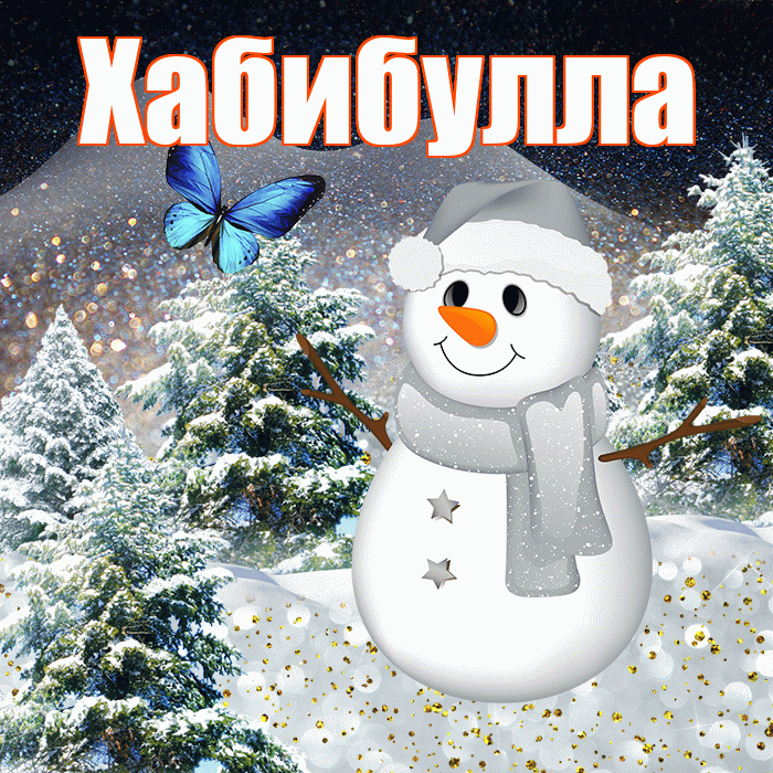Хабибулла! Доброго зимнего вечера! Красивая открытка Хабибулле!
