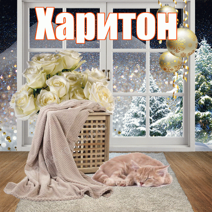 Харитон! Доброго зимнего вечера! Красивая открытка Харитону!