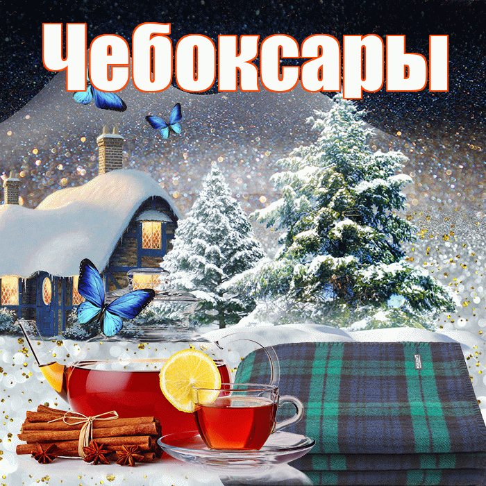 Чебоксары! Доброго зимнего вечера! Красивая открытка Чебоксары!