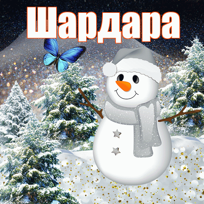 Шардара! Доброго зимнего вечера! Красивая открытка Шардаре!