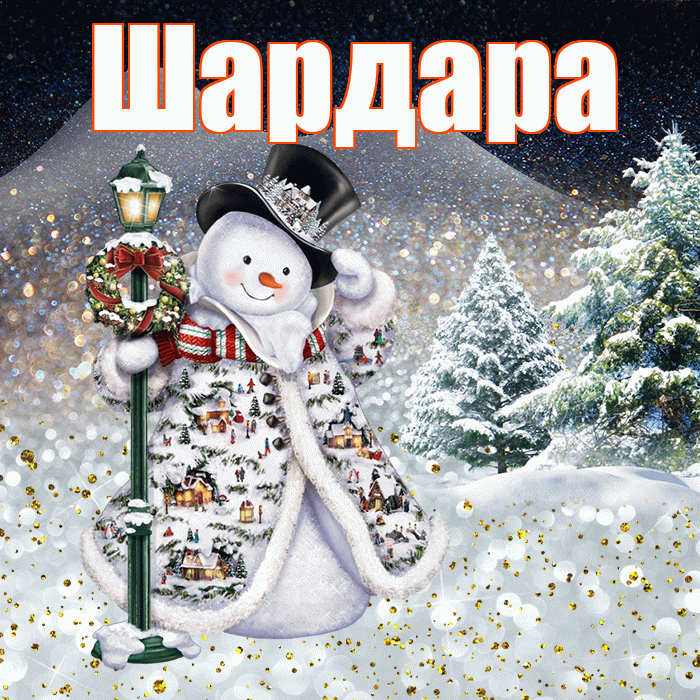 Шардара! Доброго зимнего вечера! Красивая открытка Шардаре!