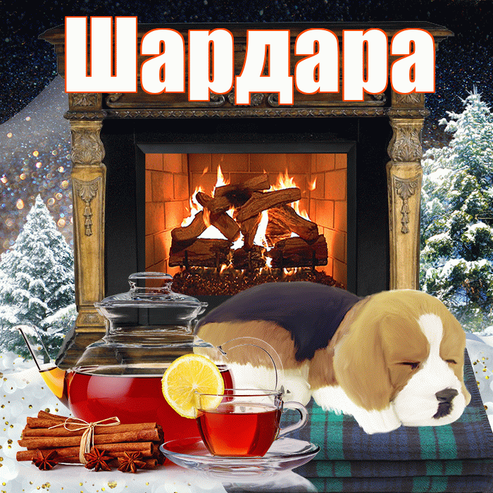 Шардара! Доброго зимнего вечера! Красивая открытка Шардаре!