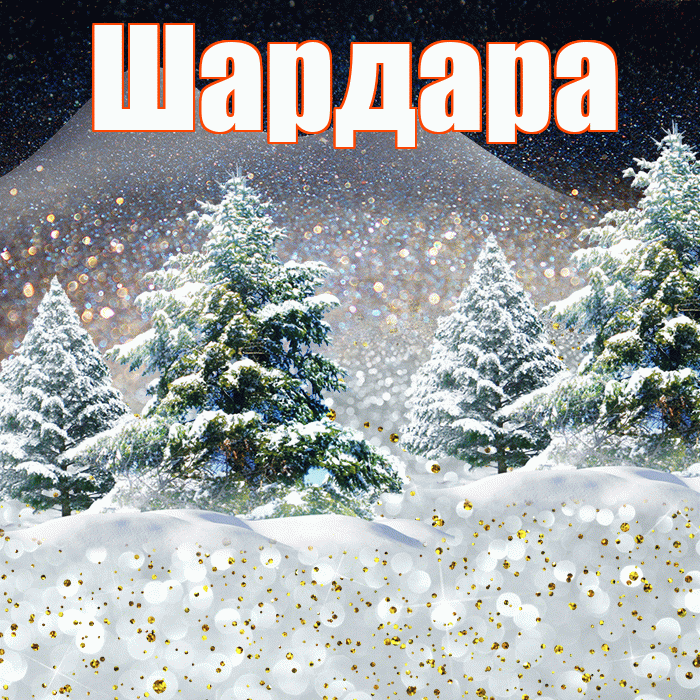 Шардара! Доброго зимнего вечера! Красивая открытка Шардаре!
