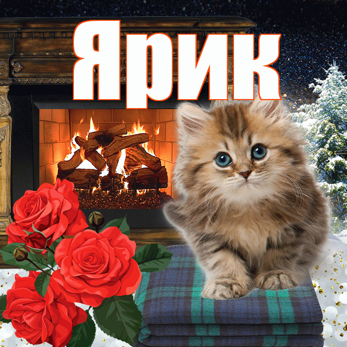 Ярик! Доброго зимнего вечера! Красивая открытка Ярику!