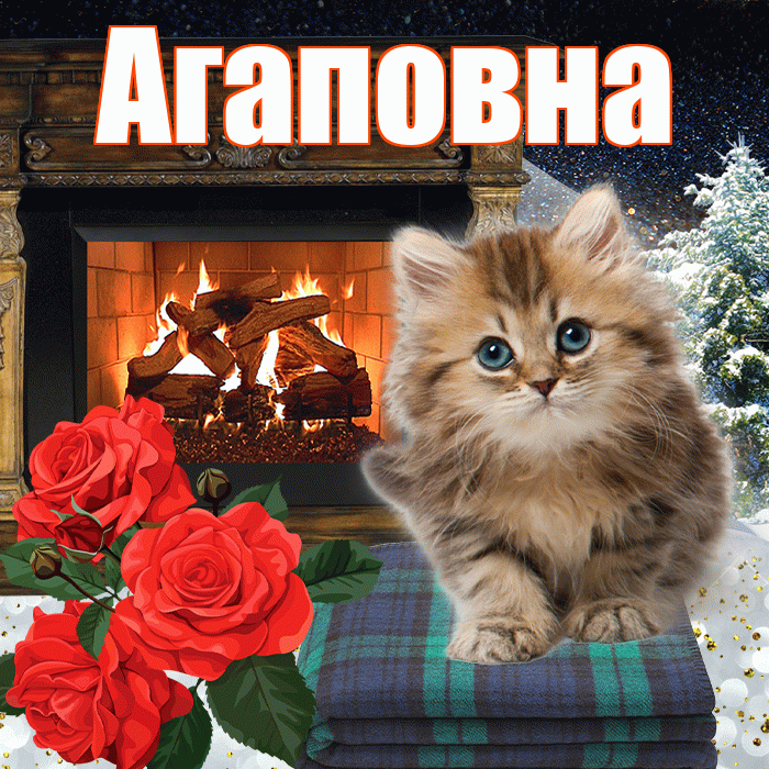 Агаповна! Добрый зимний вечер! Красивая открытка Агаповне!