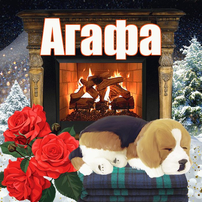 Агафа! Добрый зимний вечер! Красивая открытка !
