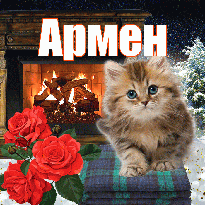 Армен! Добрый зимний вечер! Красивая открытка Армену!