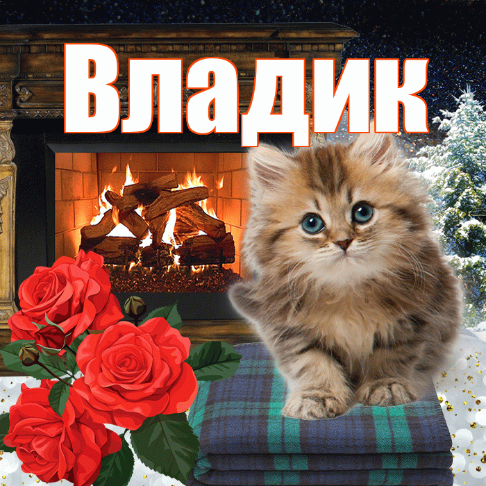 Владик! Добрый зимний вечер! Красивая открытка !