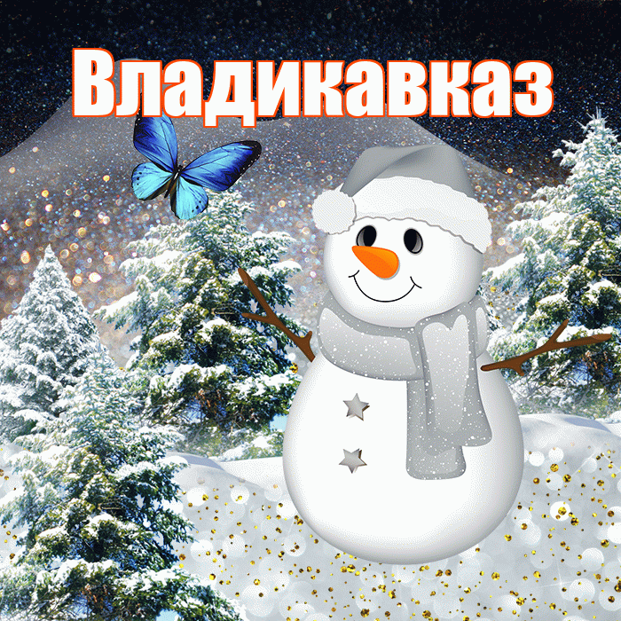 Владикавказ! Добрый зимний вечер! Красивая открытка Владикавказу!