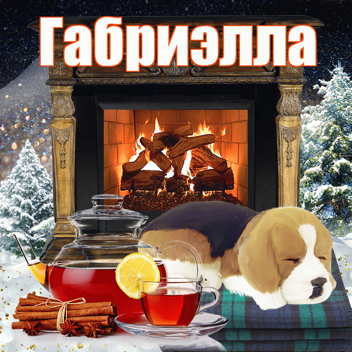 Габриэлла! Добрый зимний вечер! Красивая открытка Габриэлле!
