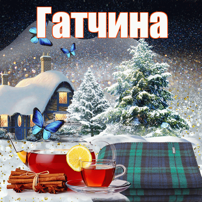 Гатчина! Добрый зимний вечер! Красивая открытка Гатчине!