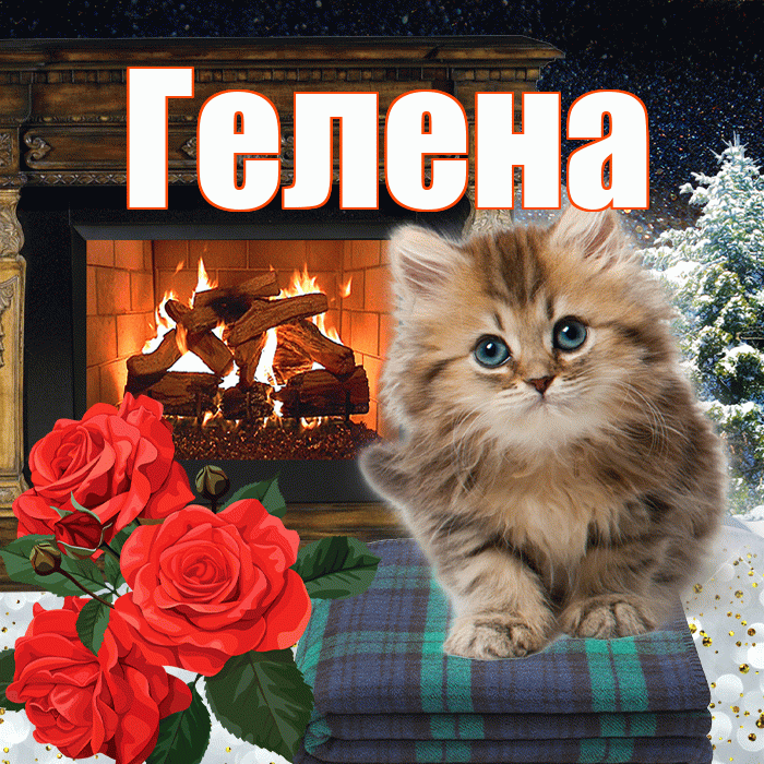 Гелена! Добрый зимний вечер! Красивая открытка Гелене!
