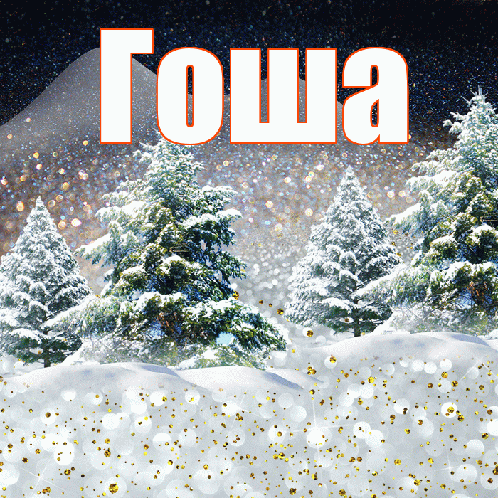 Гоша! Добрый зимний вечер! Красивая открытка Гоше!