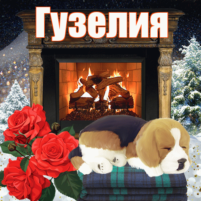 Гузелия! Добрый зимний вечер! Красивая открытка Гузелии!