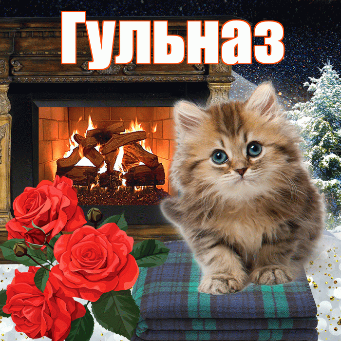 Гульназ! Добрый зимний вечер! Красивая открытка Гульназ!