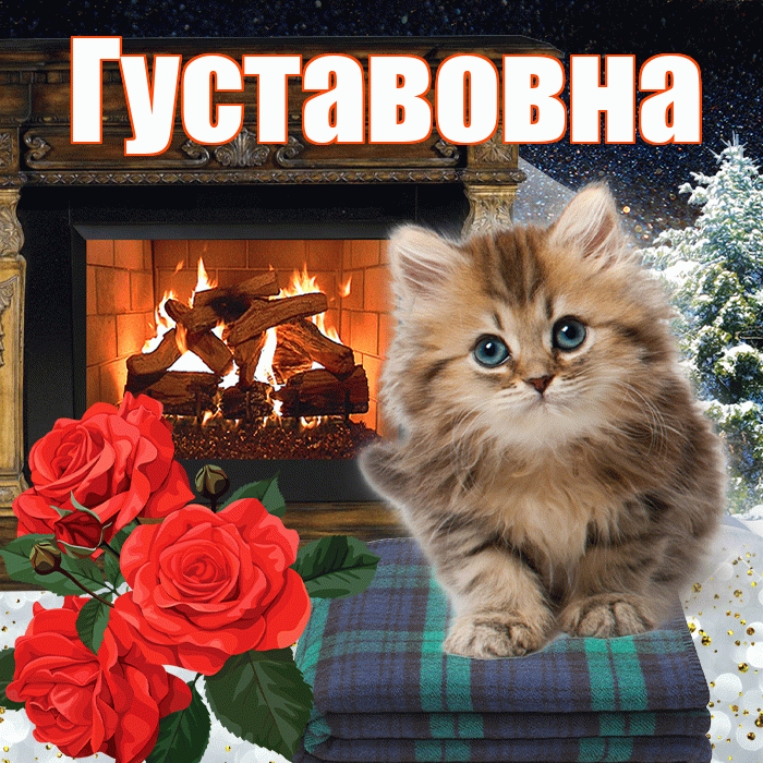Густавовна! Добрый зимний вечер! Красивая открытка Густавовне!